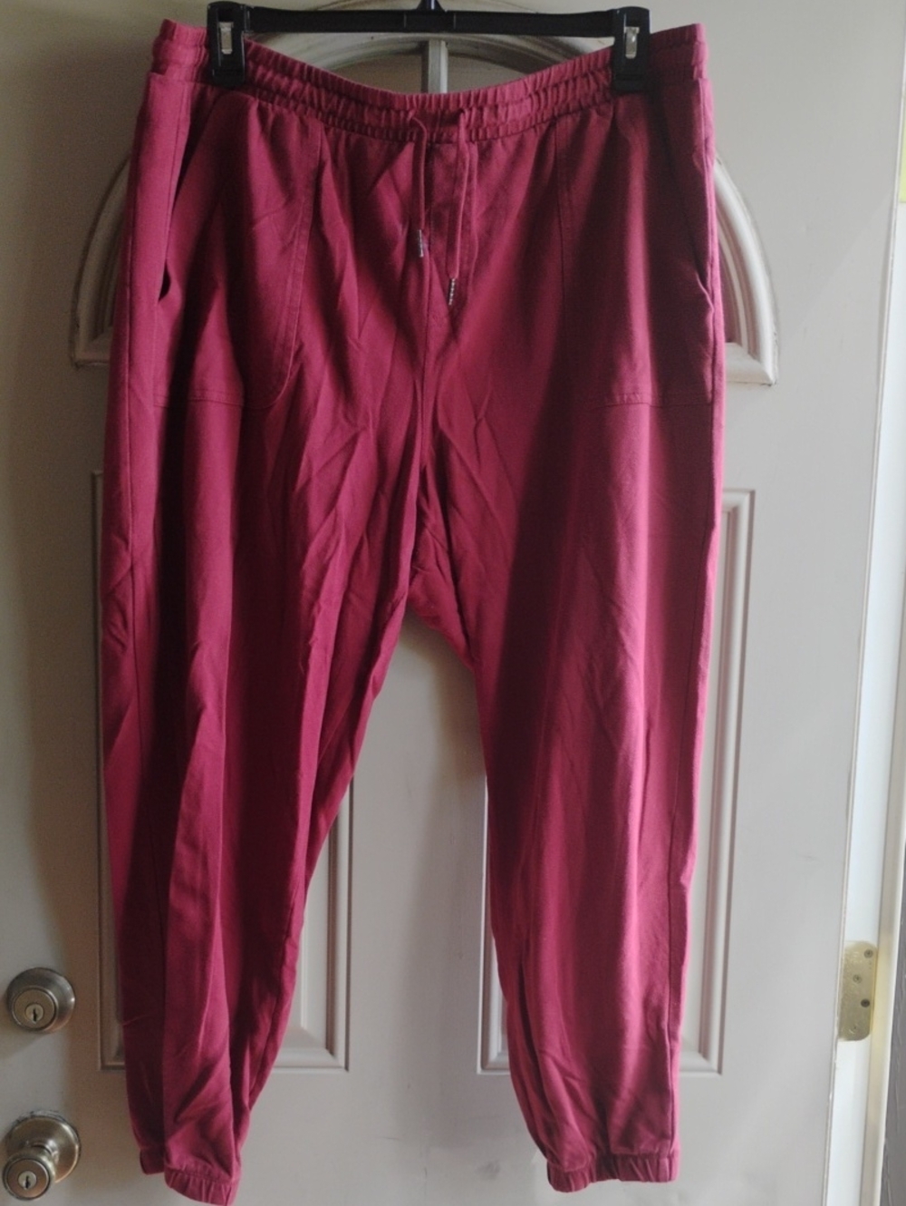 Avia Men's Maroon Elastic Waist Jogger Pants